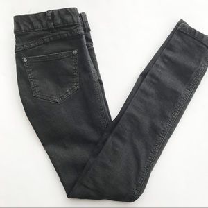 Free People Black Denim with Gold Glitter fleck